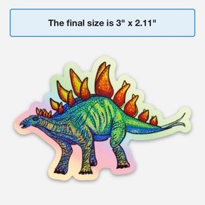 Holographic Dino Sticker